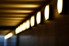Abstract lights in tunnel in Berlin