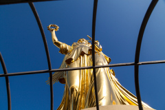 Goldelse der Siegessäule in Berlin