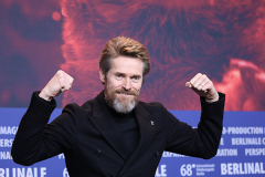 Willem Dafoe auf der Pressekonferenz für den Goldenen Ehrenbär der Berlinale am 20.2.2018 in Berlin
