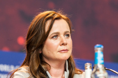 Emily Watson (actress) at press conference of Berlinale for the premiere "The Happy Prince" on 17th of February 2018 in Berlin