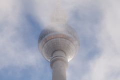 television tower and fog