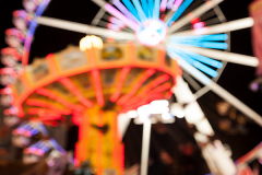 chairoplane and  ferris wheel