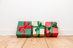 three christmas presents